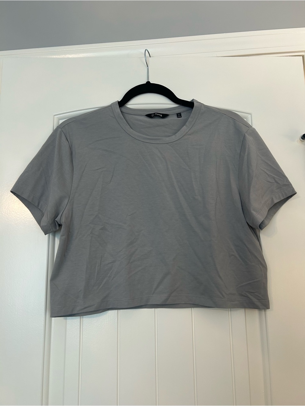 Cuts Clothing Almost Friday Cropped Tee Gray, Size Medium